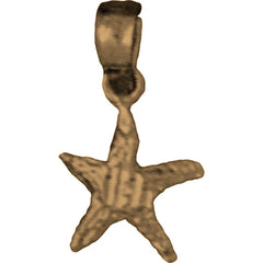 Yellow Gold-plated Silver Starfish Pendant