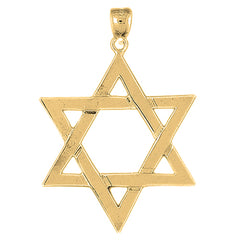 Yellow Gold-plated Silver Star Of David Pendant