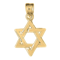 Yellow Gold-plated Silver Star Of David Pendant