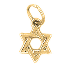 Yellow Gold-plated Silver Star Of David Pendant