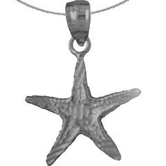 Colgante de estrella de mar de plata de ley (bañado en rodio o oro amarillo)