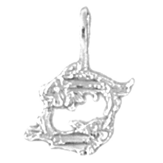 Sterling Silver Pisces Zodiac Sign Pendant