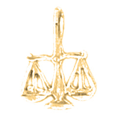 Yellow Gold-plated Silver Libra Zodiac Sign Pendant