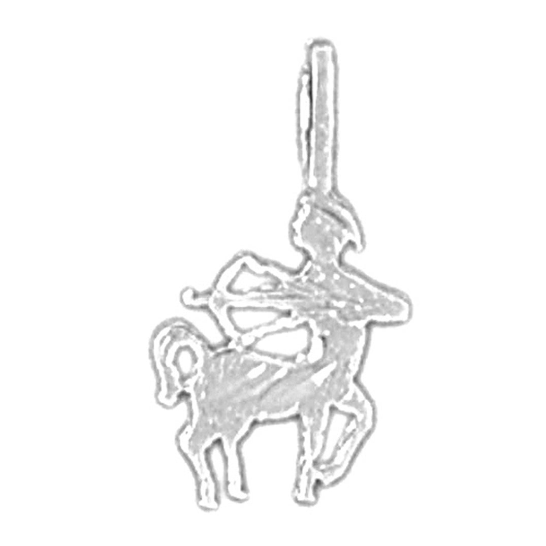 Sterling Silver Sagittarius Zodiac Sign Pendant