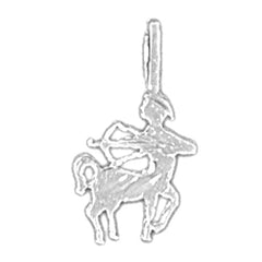 Sterling Silver Sagittarius Zodiac Sign Pendant