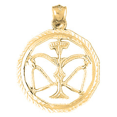 Yellow Gold-plated Silver Libra Zodiac Sign Pendant
