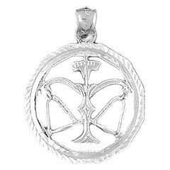 Sterling Silver Libra Zodiac Sign Pendant