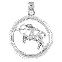 Sterling Silver Sagittarius Zodiac Sign Pendant