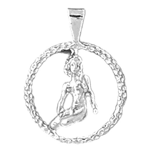 Sterling Silver Virgo Zodiac Sign Pendant