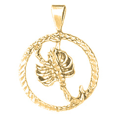 Yellow Gold-plated Silver Scorpio Zodiac Sign Pendant