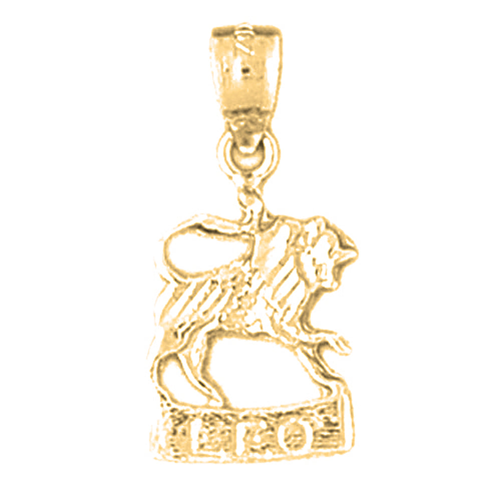 14K or 18K Gold Zodiac - Leo Pendant