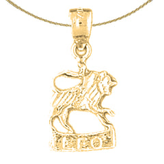 14K or 18K Gold Zodiac - Leo Pendant
