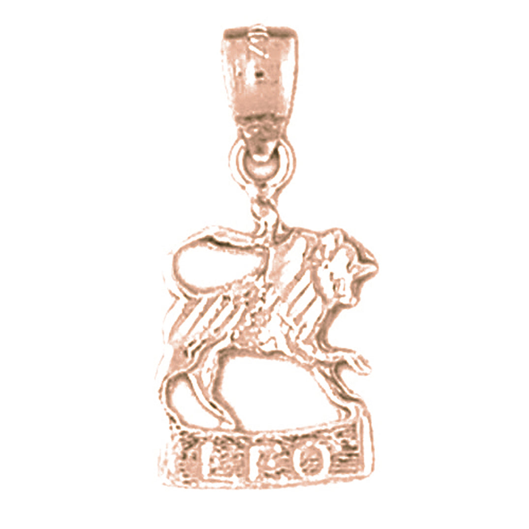 14K or 18K Gold Zodiac - Leo Pendant