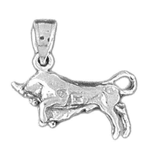 Sterling Silver Taurus Zodiac Sign Pendant