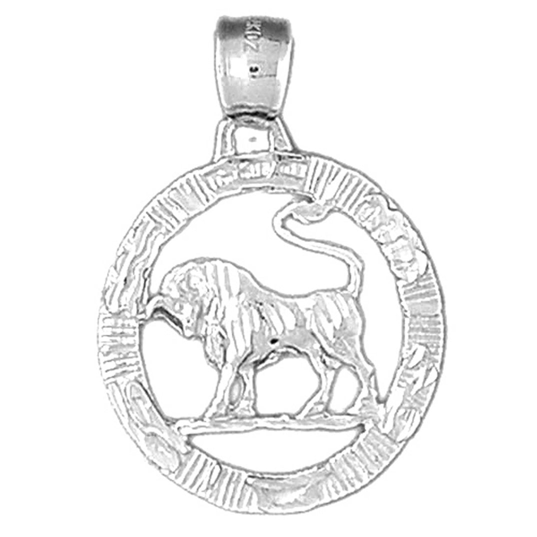 Sterling Silver Taurus Zodiac Sign Pendant