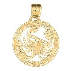 Yellow Gold-plated Silver Scorpio Zodiac Sign Pendant