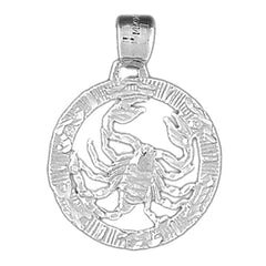 Sterling Silver Scorpio Zodiac Sign Pendant