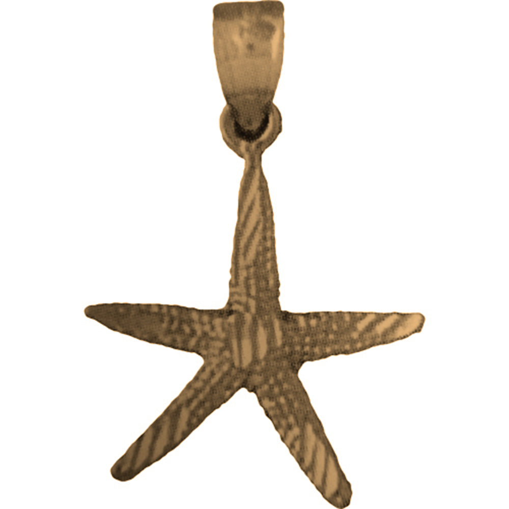 Yellow Gold-plated Silver Starfish Pendant