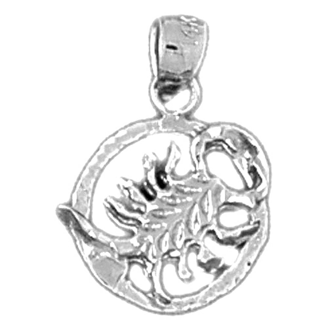 Sterling Silver Scorpio Zodiac Sign Pendant
