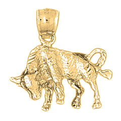 Yellow Gold-plated Silver Taurus Zodiac Sign Pendant