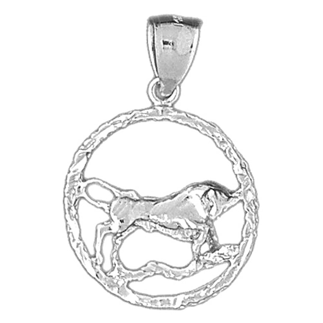 Sterling Silver Taurus Zodiac Sign Pendant