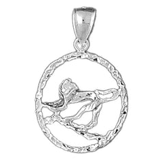 Sterling Silver Leo Zodiac Sign Pendant