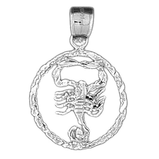Sterling Silver Scorpio Zodiac Sign Pendant