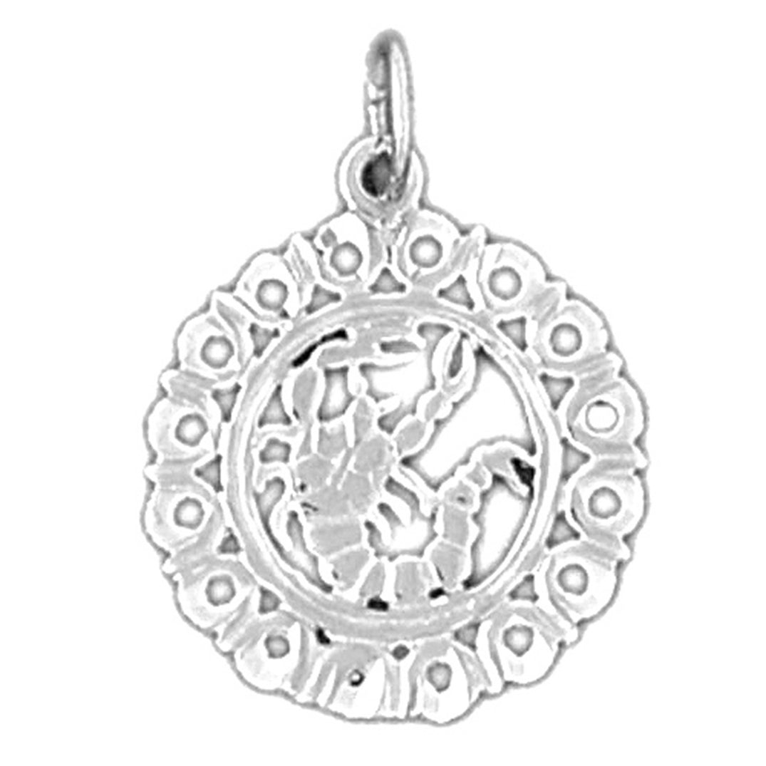 Sterling Silver Scorpio Zodiac Sign Pendant