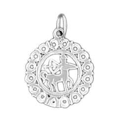 Sterling Silver Sagittarius Zodiac Sign Pendant