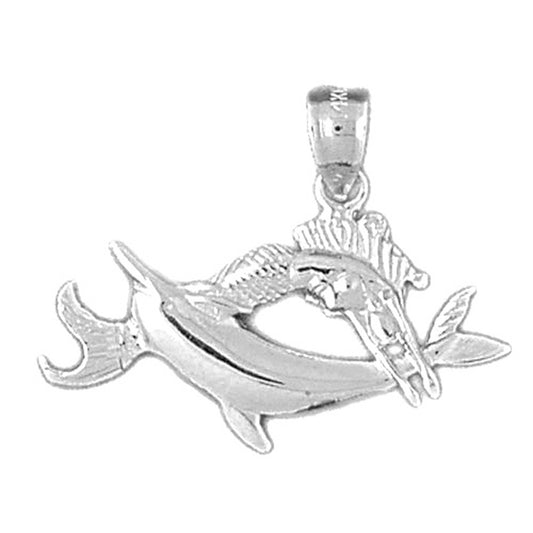 Sterling Silver Pisces Zodiac Sign Pendant