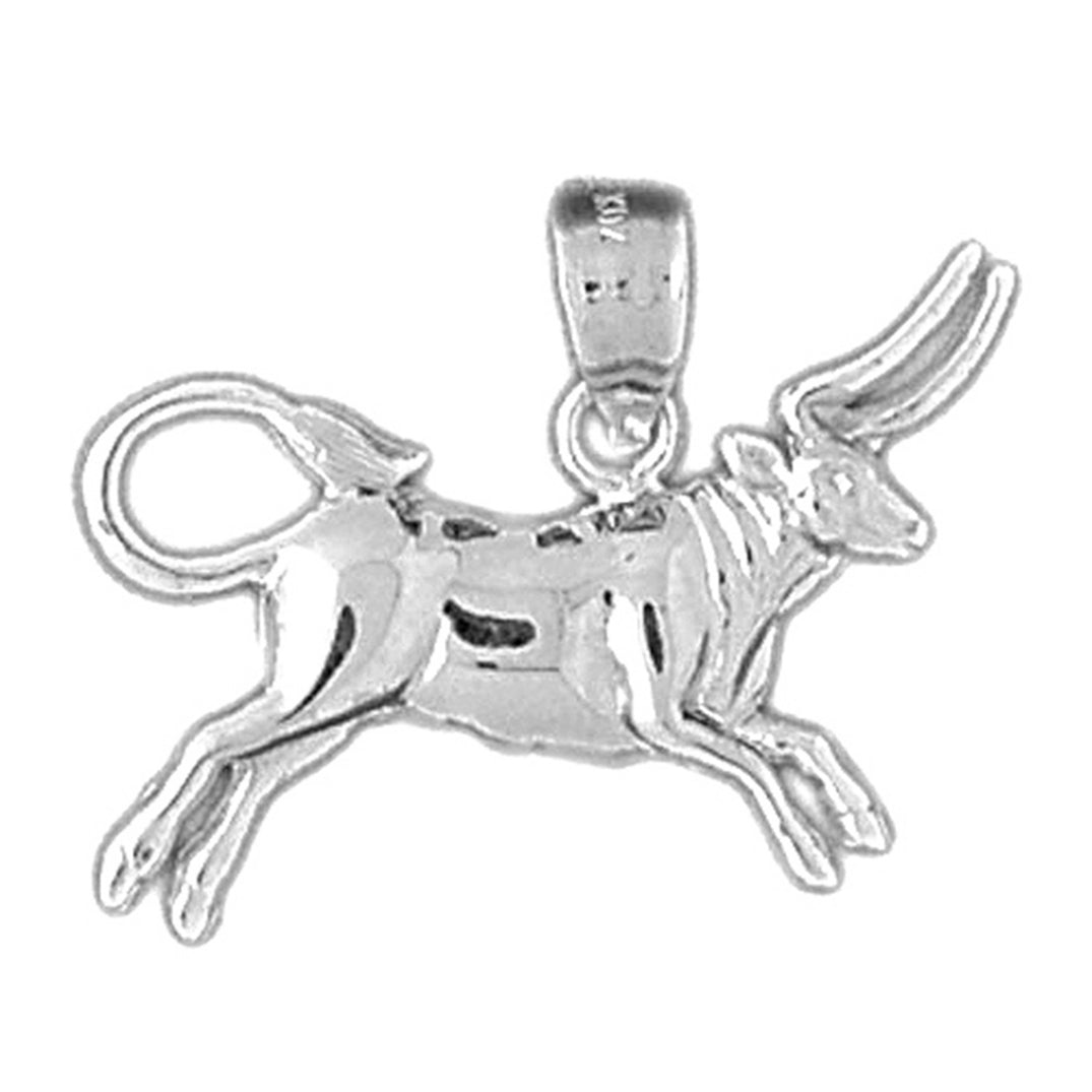 Sterling Silver Taurus Zodiac Sign Pendant