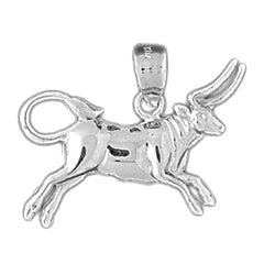 Sterling Silver Taurus Zodiac Sign Pendant
