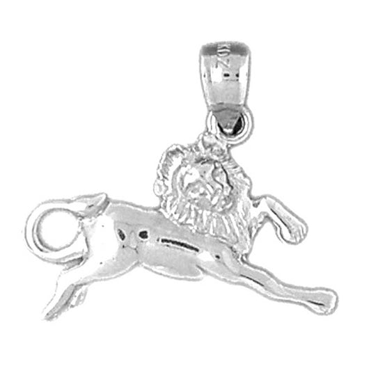 Sterling Silver Leo Zodiac Sign Pendant