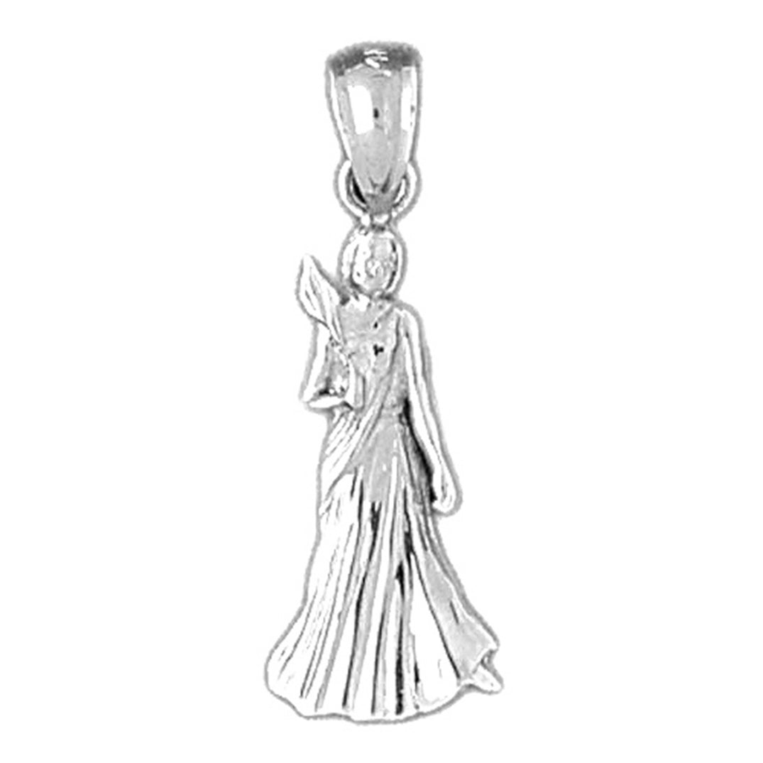 Sterling Silver Virgo Zodiac Sign Pendant