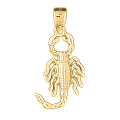 Yellow Gold-plated Silver Scorpio Zodiac Sign Pendant