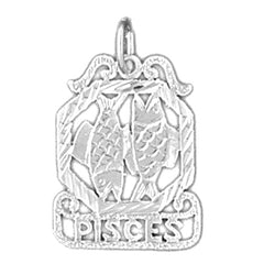 Sterling Silver Pisces Zodiac Sign Pendant