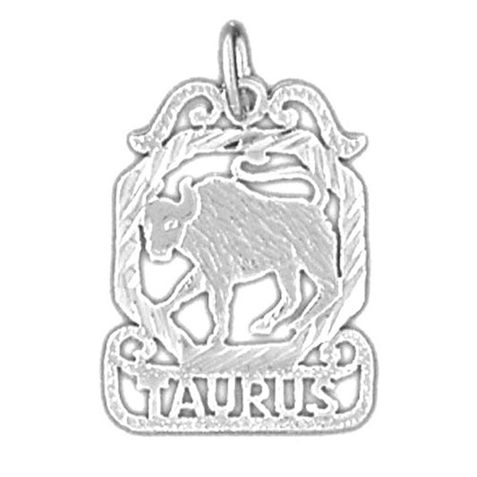 Sterling Silver Taurus Zodiac Sign Pendant
