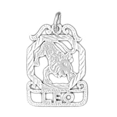 Sterling Silver Leo Zodiac Sign Pendant