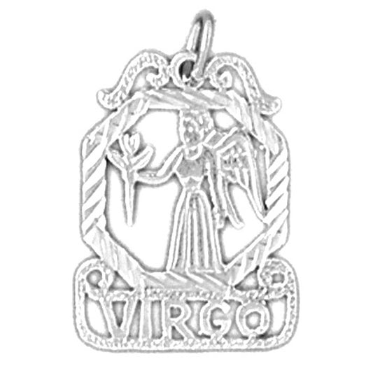 Sterling Silver Virgo Zodiac Sign Pendant