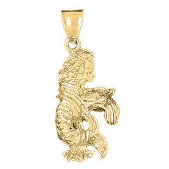 Yellow Gold-plated Silver Aquarius Zodiac Sign Pendant