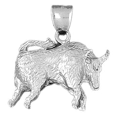 Sterling Silver Taurus Zodiac Sign Pendant