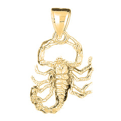 Yellow Gold-plated Silver Scorpio Zodiac Sign Pendant