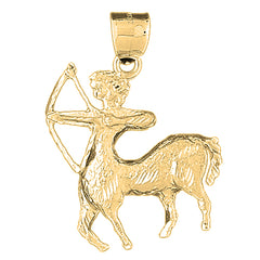 Yellow Gold-plated Silver Sagittarius Zodiac Sign Pendant