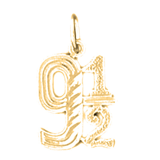 Yellow Gold-plated Silver 9 1/2, Nine And A Half Pendant