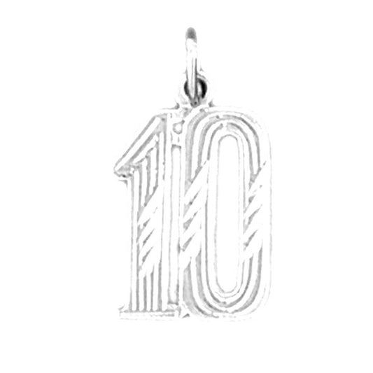 Sterling Silver 10, Ten Pendant
