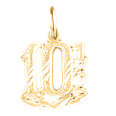 Yellow Gold-plated Silver 13 1/2, Ten And A Half Pendant