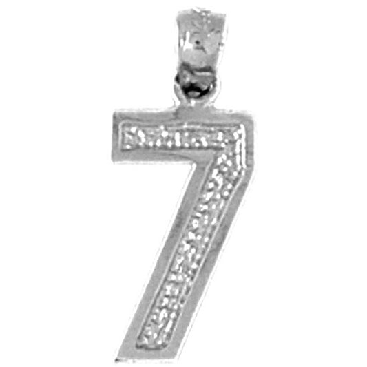 Sterling Silver Seven, 7 Pendant
