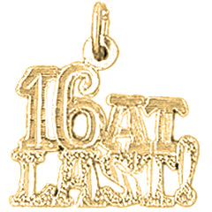 Yellow Gold-plated Silver 16 At Last Pendant