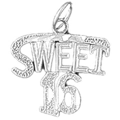 Sterling Silver Sweet 16 Pendant