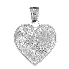 Sterling Silver #1 Mom Pendant